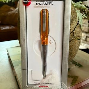 Authentic Wagner Swiss Pen Made in Switzerland Orange Discontinued NIB Knife